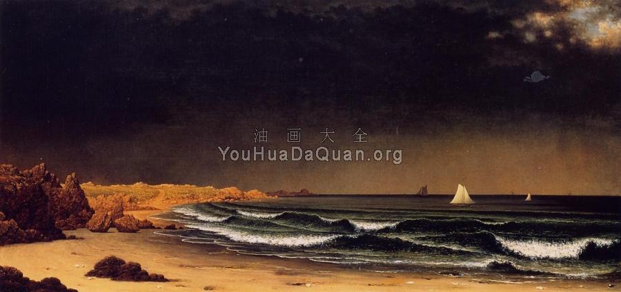 Approaching Storm, Beach near Newport - 马丁·约翰逊·赫德